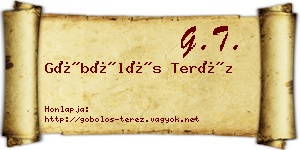 Göbölös Teréz névjegykártya